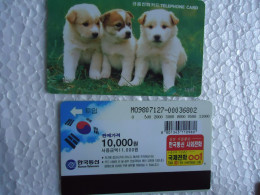 KOREA   USED CARDS  DOG DOGS UNITS 10,000 - Honden