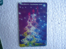 KOREA   USED CARDS  NEW YEAR  CHRISTMAS - Kerstmis