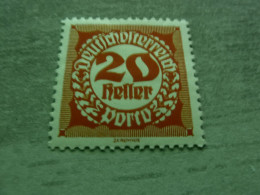 Deutsche Osterreich - Porto - 20 Heller - Rouge - Non Oblitéré - Année 1908 - - Revenue Stamps