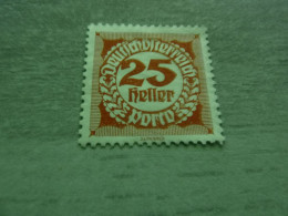 Deutsche Osterreich - Porto - 25 Heller - Rouge - Non Oblitéré - Année 1908 - - Steuermarken