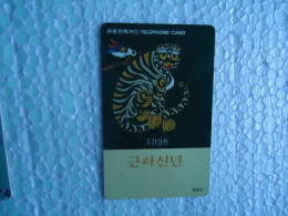 KOREA   USED CARDS  CHINESE YEAR TIGER - Giungla