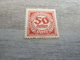Deutsche Osterreich - Porto - 50 Heller - Rouge - Non Oblitéré - Année 1908 - - Revenue Stamps