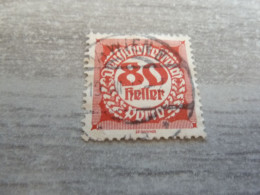 Deutsche Osterreich - Porto - 80 Heller - Rouge - Oblitéré - Année 1908 - - Fiscaux