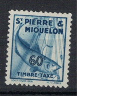 SAINT PIERRE ET MIQUELON           N°  YVERT  TAXE 38 NEUF AVEC CHARNIERES    ( CHARN  03/04 ) - Portomarken