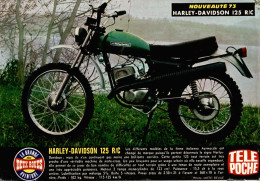 Fiche Technique D'une Harley Davidson 125 R/C, Découpée Dans Télé Poche - Motos