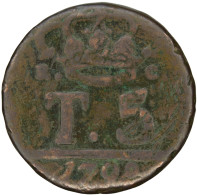 LaZooRo: Italy NAPLES 5 Tornesi 1798 VG / F - Naples & Sicile