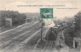 72-CHATEAU-DU-LOIR-  LA GARE VUE A VOL D'OISEAU - Chateau Du Loir