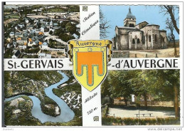 63 - St-GERVAIS-d'AUVERGNE - Multivues Semi Moderne Gd Format - Saint Gervais D'Auvergne