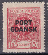 POLAND 1925 Port Gdansk Fi 6 Mint Hinged - Bezetting