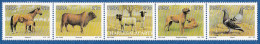 SOUTH AFRICA  1991  ANIMAL BREEDING SE TENANT STRIP  S.G. 724-728 U.M. - Ungebraucht