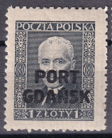 Poland 1929 Port Gdansk Fi 20 Mint Hinged - Occupations