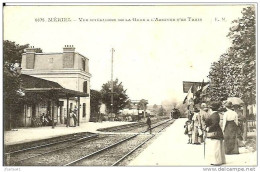 95 - MERIEL - Vue Intérieure De La Gare à L'Arrivée D'un Train - Meriel