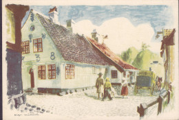 Denmark PPC Artist : Asger Muchitsch 'Postgaarden Købstadtmuseet 'Den Gamle By', Aarhus AARHUS 'Den Gamle By' 1959 - Adolf 'Jodolfi'