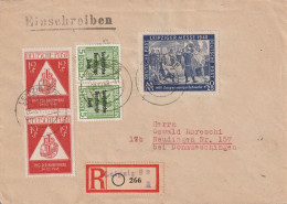 Allemagne Zone Soviétique Lettre Recommandée Leipzig 1948 - Brieven En Documenten