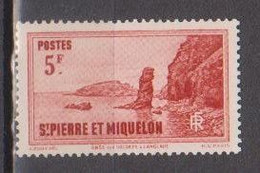 SAINT PIERRE ET MIQUELON          N°  YVERT 186   NEUF AVEC CHARNIERES      ( CHARN   03 / 01 ) - Unused Stamps