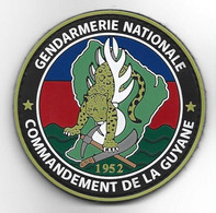 ECUSSON PATCH PVC . GENDARMERIE NATIONALE . COMMANDEMENT DE LA GUYANE  . - Patches