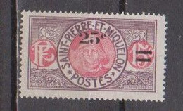 SAINT PIERRE ET MIQUELON          N°  YVERT 118 NEUF AVEC CHARNIERES      ( CHARN   02/ 53 ) - Unused Stamps
