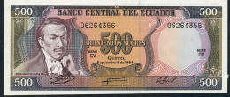 ECUADOR  P124  500  SUCRES   5 SEPTEMBER 1984  # GV  UNC. - Equateur