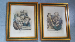 2 Tableaux Les Antiquaires , Et Les Marchands De Tableaux - Andere & Zonder Classificatie