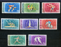 HONGRIE: JO DE MEXICO POSTE AÉRIENNE - N° Yvert 301/308 Obli. - Used Stamps