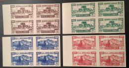 Grand Liban 1945 YT 193-196 Serie SUP NON DENTELÉ Neuf**/* Citadelles Des Croisades (Lebanon MNH Imperf Crusades Castle - Unused Stamps