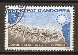 Andorre Français - Andorra 1984 Y&T N°328 - Michel N°349 (o) - 3f Communauté De Travail - Gebraucht