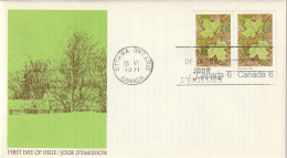 Canada 1971, FDC Unused, Maple Leaves - 1971-1980