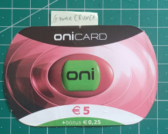 PORTUGAL PREPAID USED PHONECARD ONI - 6 MESES - 5€ (CRUNCH) - Portugal