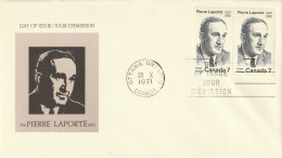 Canada 1971, FDC Unused, Pierre Laporte (1921-1970), Politician - 1971-1980