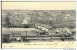 78 - BONNIERES-SUR-SEINE - Panorama Des Deux Ponts - Bonnieres Sur Seine