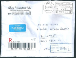 C4482 Hungary Postal History Philately Machine Label Registered+Priority - Machine Labels [ATM]