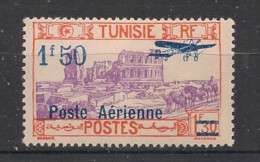 TUNISIE - 1930 - Poste Aérienne PA N°YT. 10 - Avion 1f50 Sur 1f30 - Neuf* / MH VF - Airmail