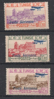 TUNISIE - 1928 - Poste Aérienne PA N°YT. 7 à 9 - Série Complète - Neuf* / MH VF - Luftpost