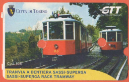 ITALIA - TORINO - Tranvia/Tramvia A Dentiera Sassi-Superga - 2023 - Biglietto A/R Piemonte Card - Used - Europa