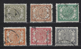 Nederlandse Antillen Curacao 29 30 31 32 33 34 Used ; Cijfer Cipher Cifra Cifre 1904 - Curaçao, Nederlandse Antillen, Aruba