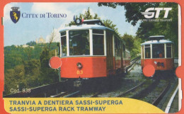 ITALIA - TORINO - Tranvia/Tramvia A Dentiera Sassi-Superga - 2023 - Biglietto A/R Piemonte Card - Used - Europa