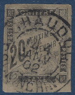 Colonies Générales TAXE N°8 20c Noir Oblitéré Dateur De 1902 " CHAUDOC / COCHINCHINE " TTB & Rare - Segnatasse