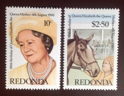 Antigua Redonda 1980 Queen Mother Horses MNH - Sonstige & Ohne Zuordnung