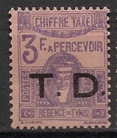 TUNISIE - 1941-44 - Taxe TT N°YT. 51 - Déesse 3f Violet - Neuf Luxe** / MNH / Postfrisch - Postage Due