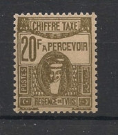 TUNISIE - 1945-50 - Taxe TT N°YT. 64 - Déesse 20f Brun-olive - Neuf Luxe** / MNH / Postfrisch - Postage Due