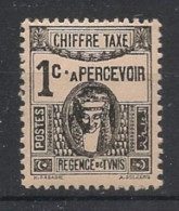 TUNISIE - 1923-29 - Taxe TT N°YT. 37 - Déesse 1c - Neuf Luxe** / MNH / Postfrisch - Segnatasse