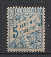 TUNISIE - 1901-03 - Taxe TT N°YT. 28 - Type Duval 5c Bleu - Neuf Luxe** / MNH / Postfrisch - Segnatasse