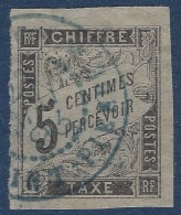 Colonies Générales TAXE N°5 5c Noir Oblitéré Dateur 1893 " REUNION / SAINT PIERRE " TB/TTB - Strafportzegels