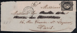 PARIS - 20c NOIR - CERES - N°3 - GRILLE - CAD ASSEMBLEE NATIONALE - LE 29 OCTOBRE 1849 - SIGNE CALVES - LETTRE INCOMPLET - 1849-1876: Klassieke Periode