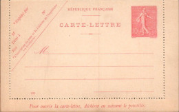 129-CL1ENTIER CARTE LETTE SEMEUSE 10 CENT. NEUF - Cartes/Enveloppes Réponse T