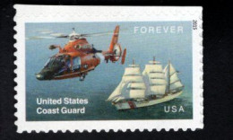 1739543995 2015 (XX) SCOTT 5008 POSTFRIS MINT NEVER HINGED- COAST GUARD DOLPHIN HELICOPTER AND CUTTER EAGLE - Ungebraucht
