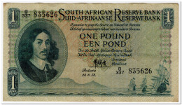 SOUTH AFRICA,1 POUND,1958,P.92d,VF+ - Afrique Du Sud