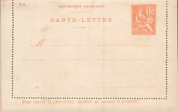 117-CL1  ENTIER CARTE MOUCHON 15 CENT NEUF N°116 - Cartas/Sobre De Respuesta T
