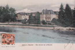 CHATEL SUR MOSELLE RIVE DROITE DE LA MOSELLE CARTE COLORISEE - Chatel Sur Moselle