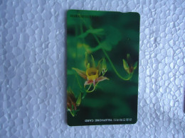 KOREA   USED CARDS  PLANTS FLOWERS UNITS 10000 - Blumen